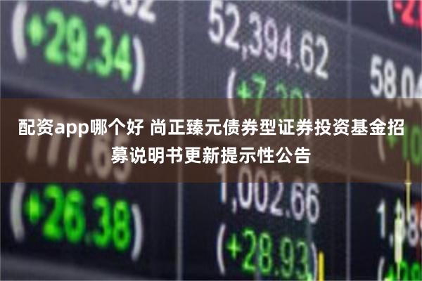 配资app哪个好 尚正臻元债券型证券投资基金招募说明书更新提示性公告