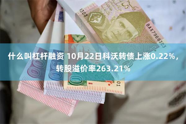 什么叫杠杆融资 10月22日科沃转债上涨0.22%，转股溢价率263.21%