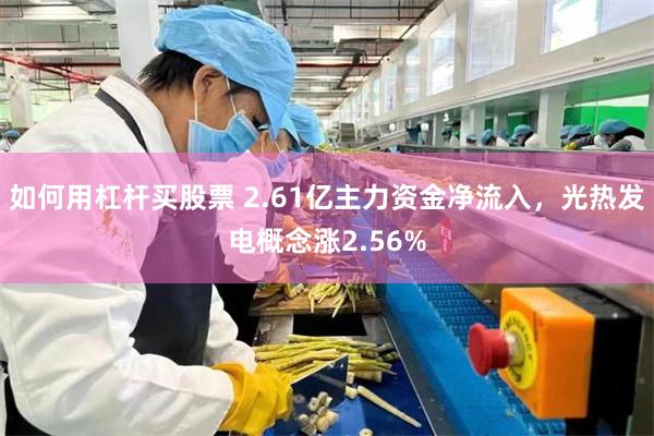 如何用杠杆买股票 2.61亿主力资金净流入，光热发电概念涨2.56%