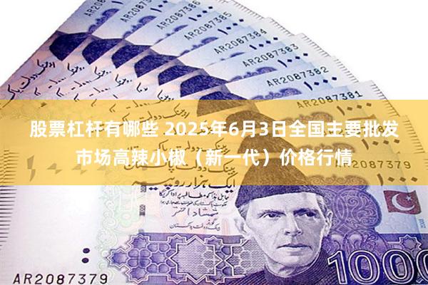股票杠杆有哪些 2025年6月3日全国主要批发市场高辣小椒（新一代）价格行情